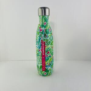 Lilly Pulitzer Starbucks S’well Water Bottle 17 oz Green Stainless Steel 2015
